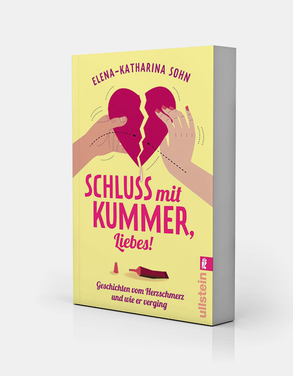 Buchcover von "Schluss mit Liebeskummer, Liebes" geschrieben von der Gründerin der Liebeskümmerer Elena